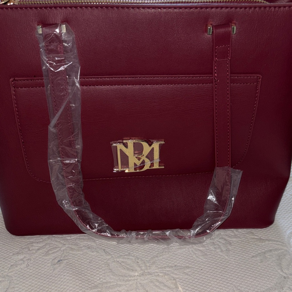 Badgley Mischka Burgundy Tote Bag